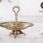 سبد دسته دار گرد برنجی